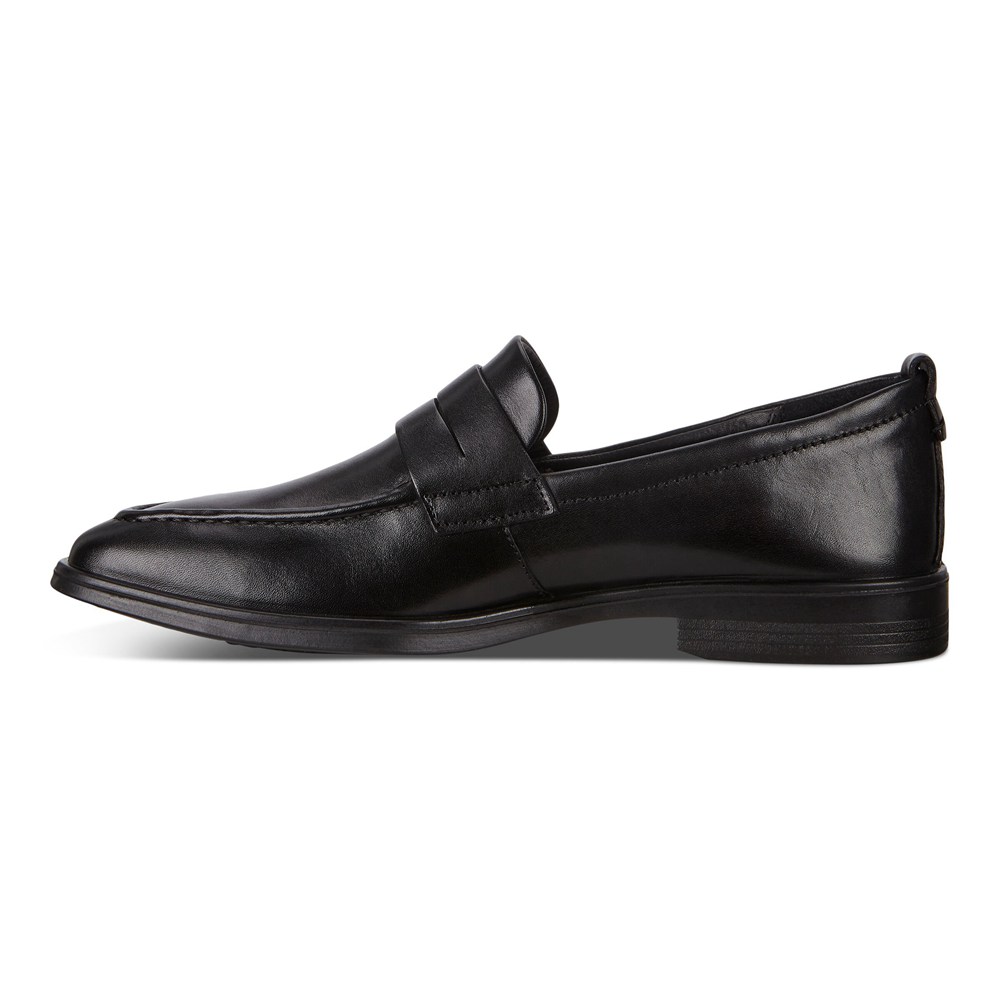 ECCO Mens Loafers Black - Melbourne Penny - CUV-687940